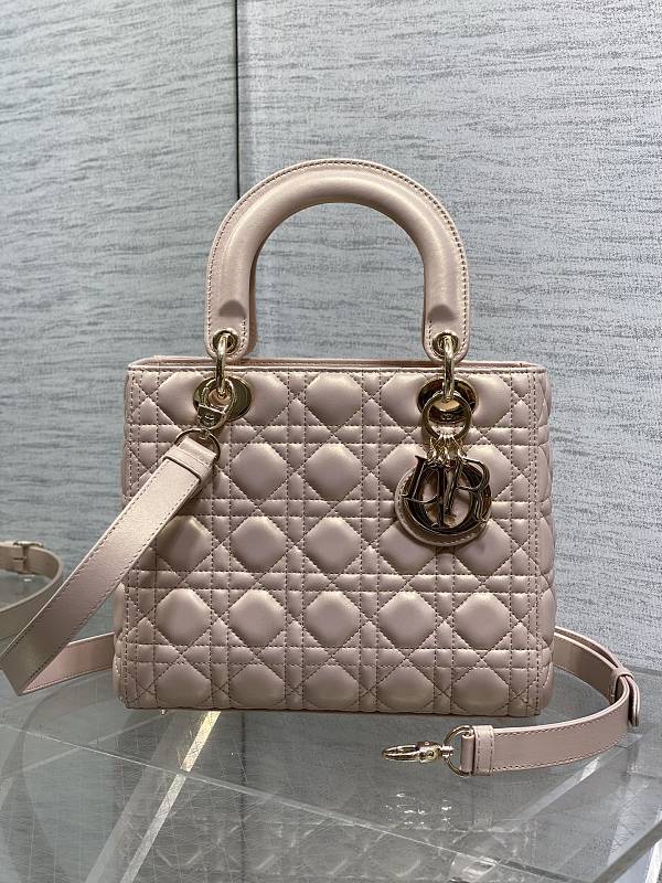 Lady Dior Medium Bag Pearl Pink