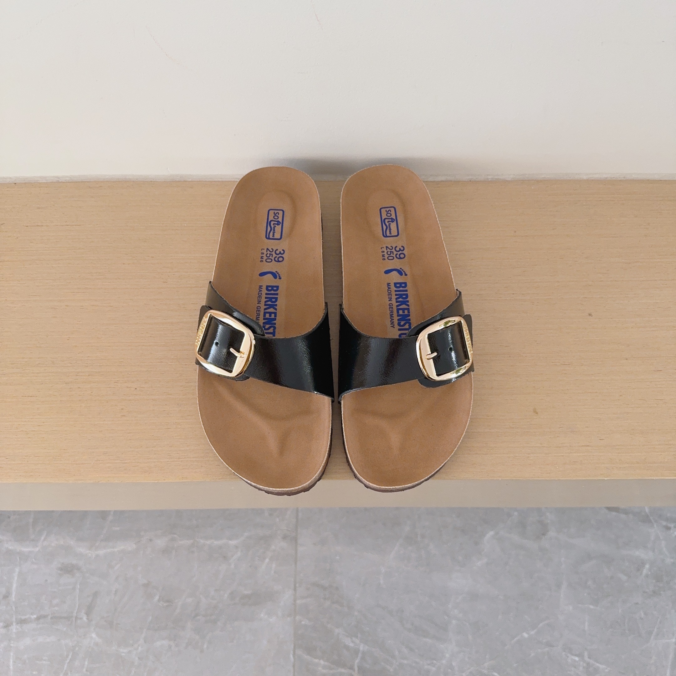 Birken-Style Big-Buckle Sandals