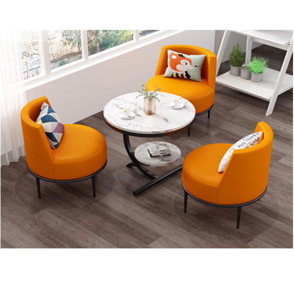 Four Sets Leisure Tea Table Chair Combination Backrest Chair 1