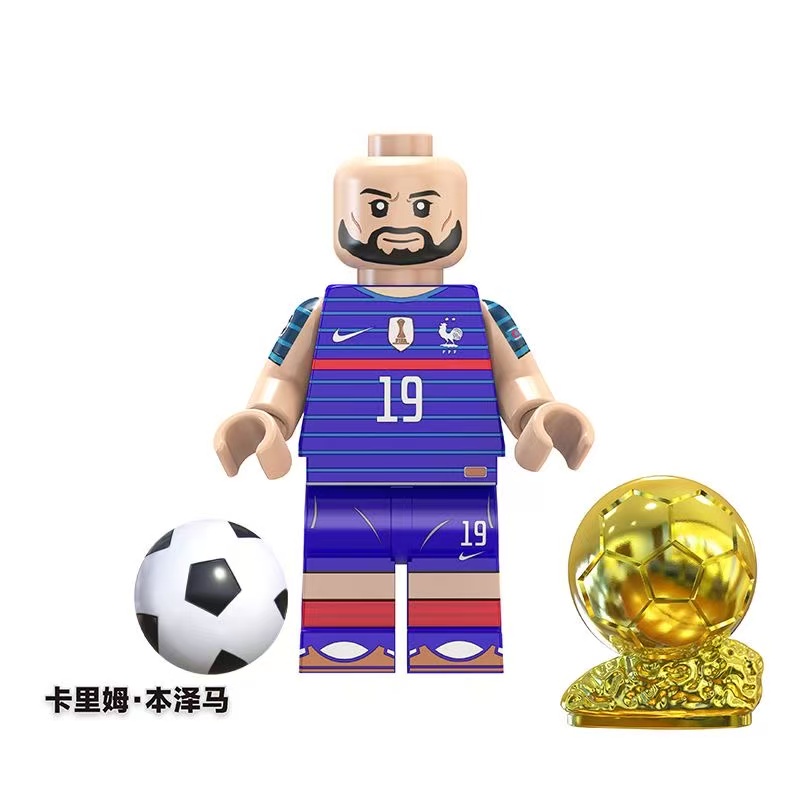 Football star building block toys
