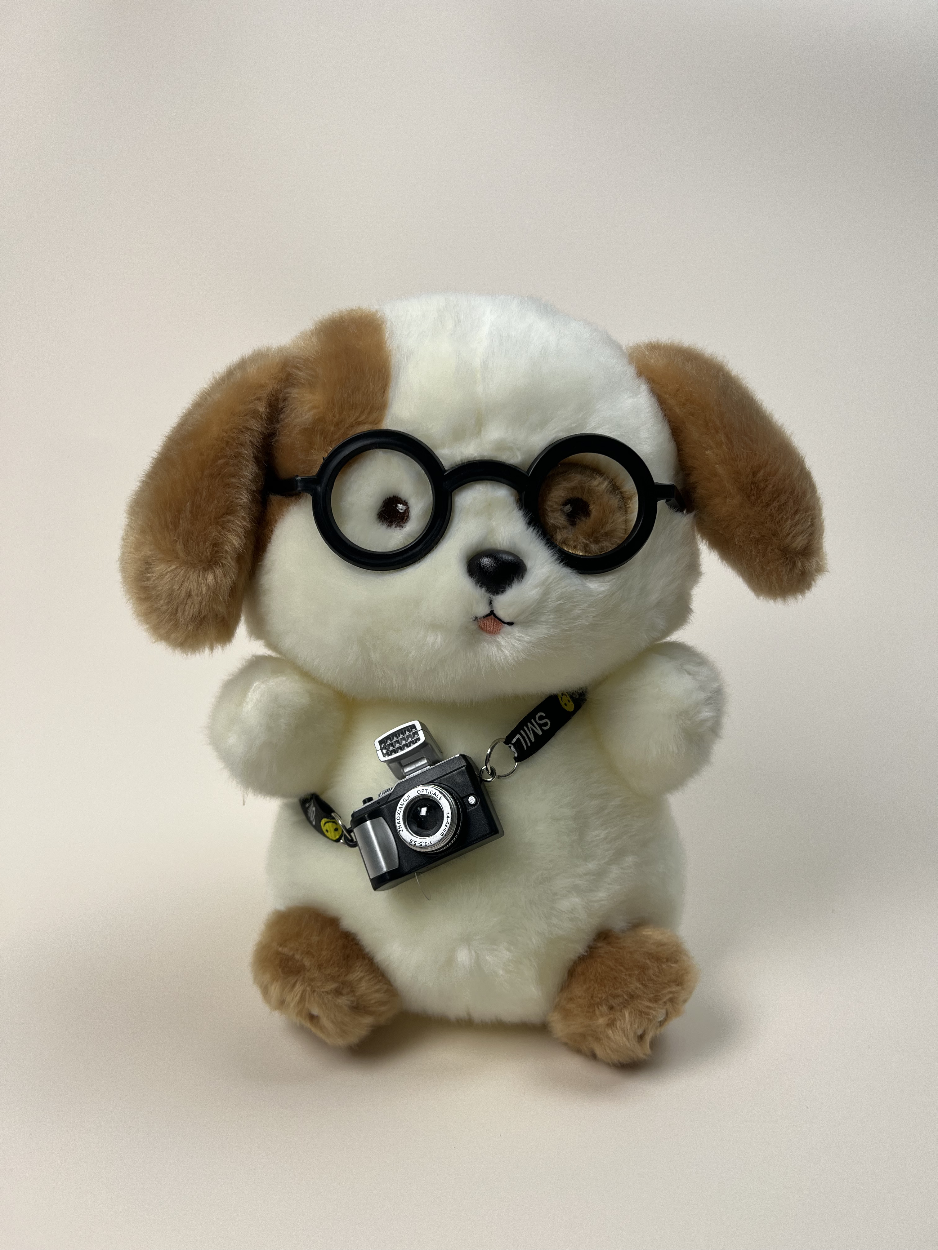Photographer Puppy Plush Keychain