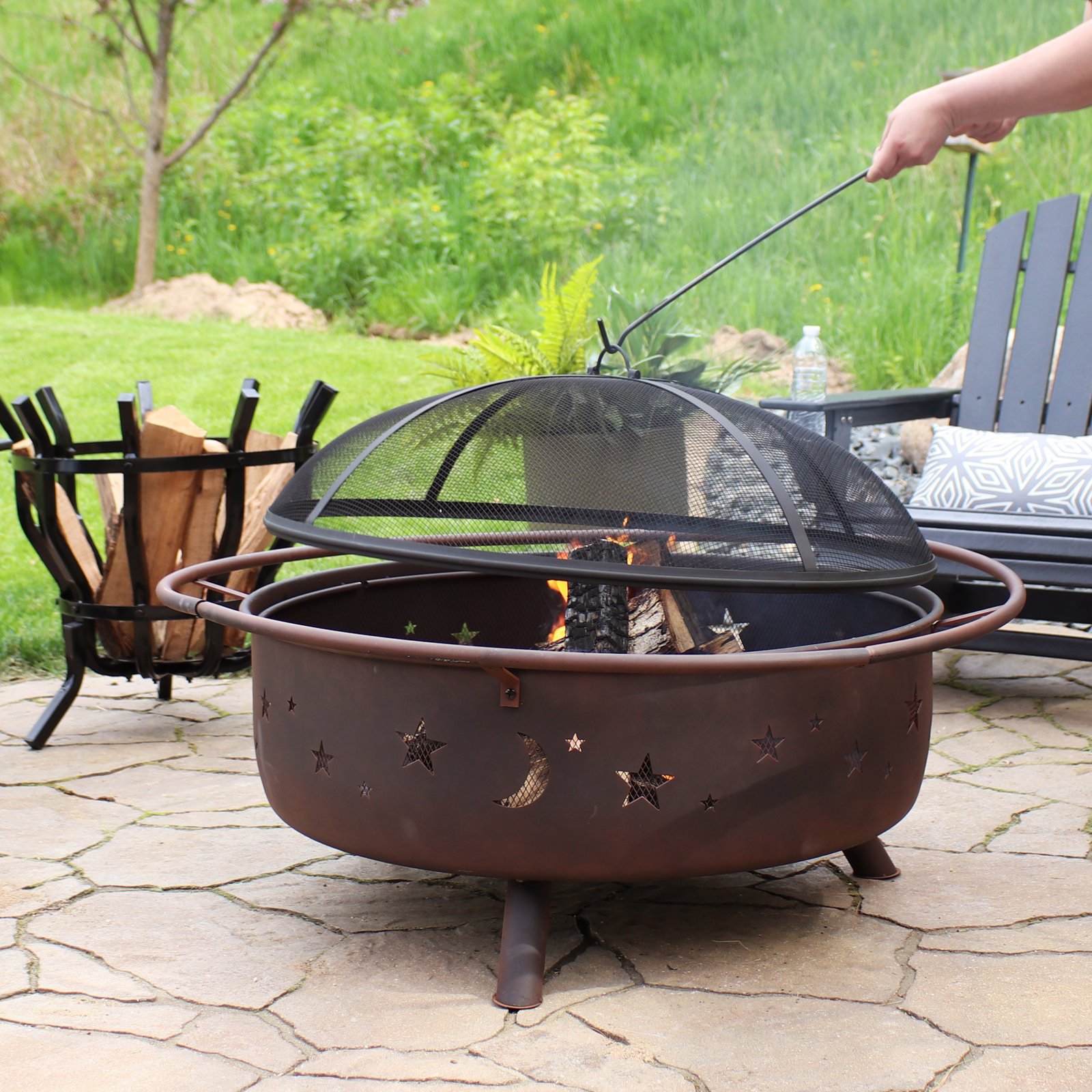 Gustafson 23'' H x 42'' W Steel Wood Burning Fire Pit