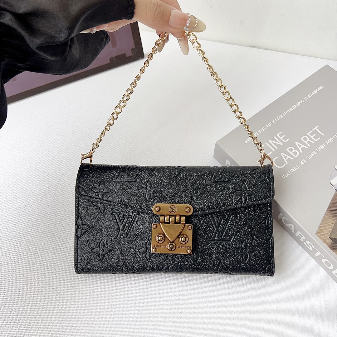 Louis Vuitton Embossed Monogram Wallet Crossbody Phone Bag