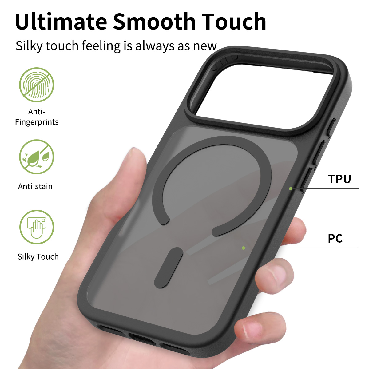 iPhone 18 Pro Protective Case Magnetic - back view