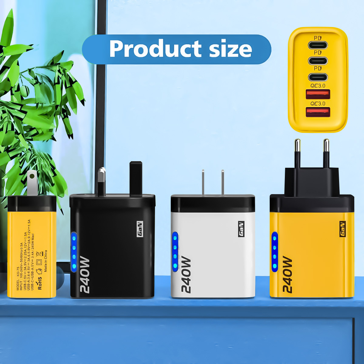 Power Adapter Charging Accessory Type-C - back view