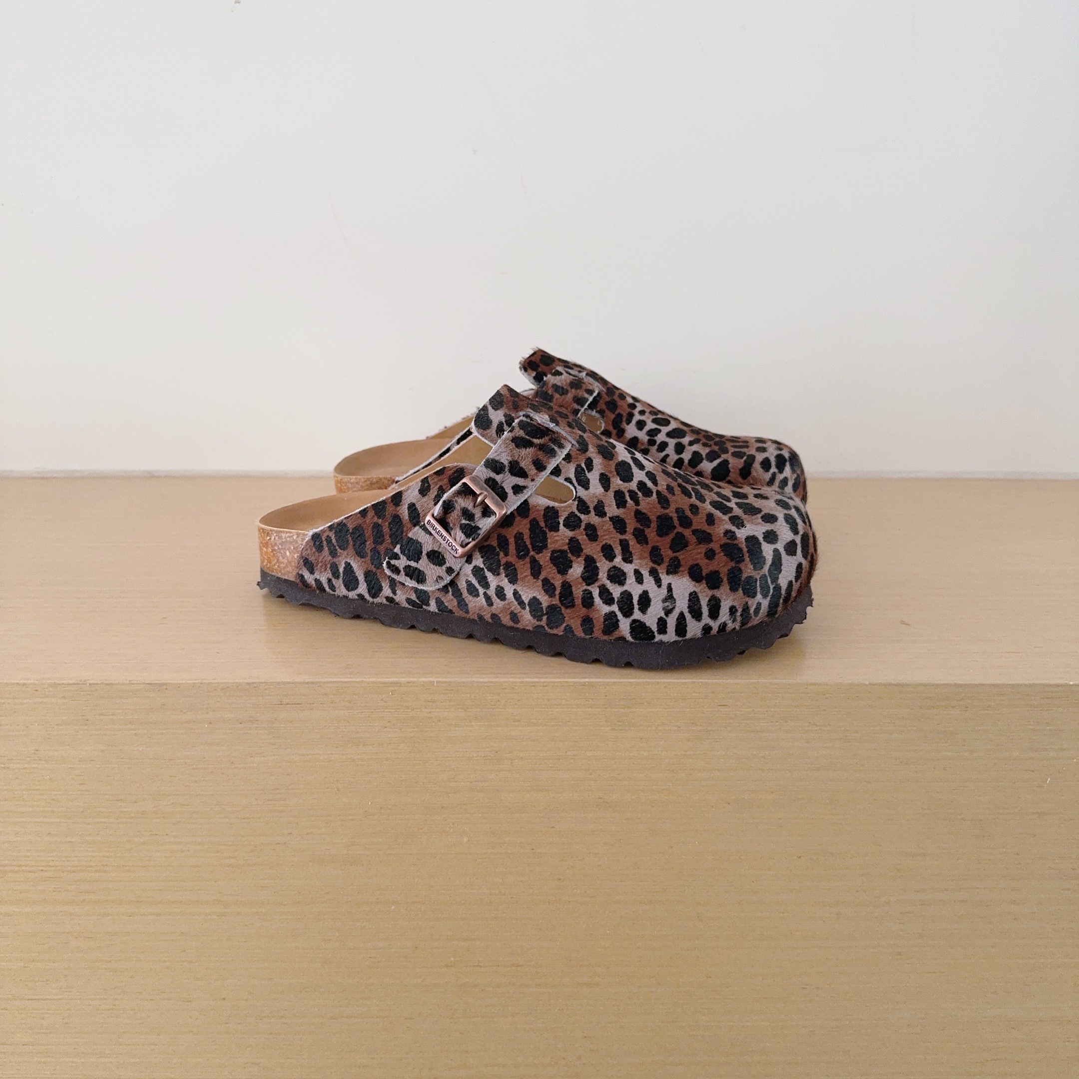 Leopard Print Birken-Style Clogs