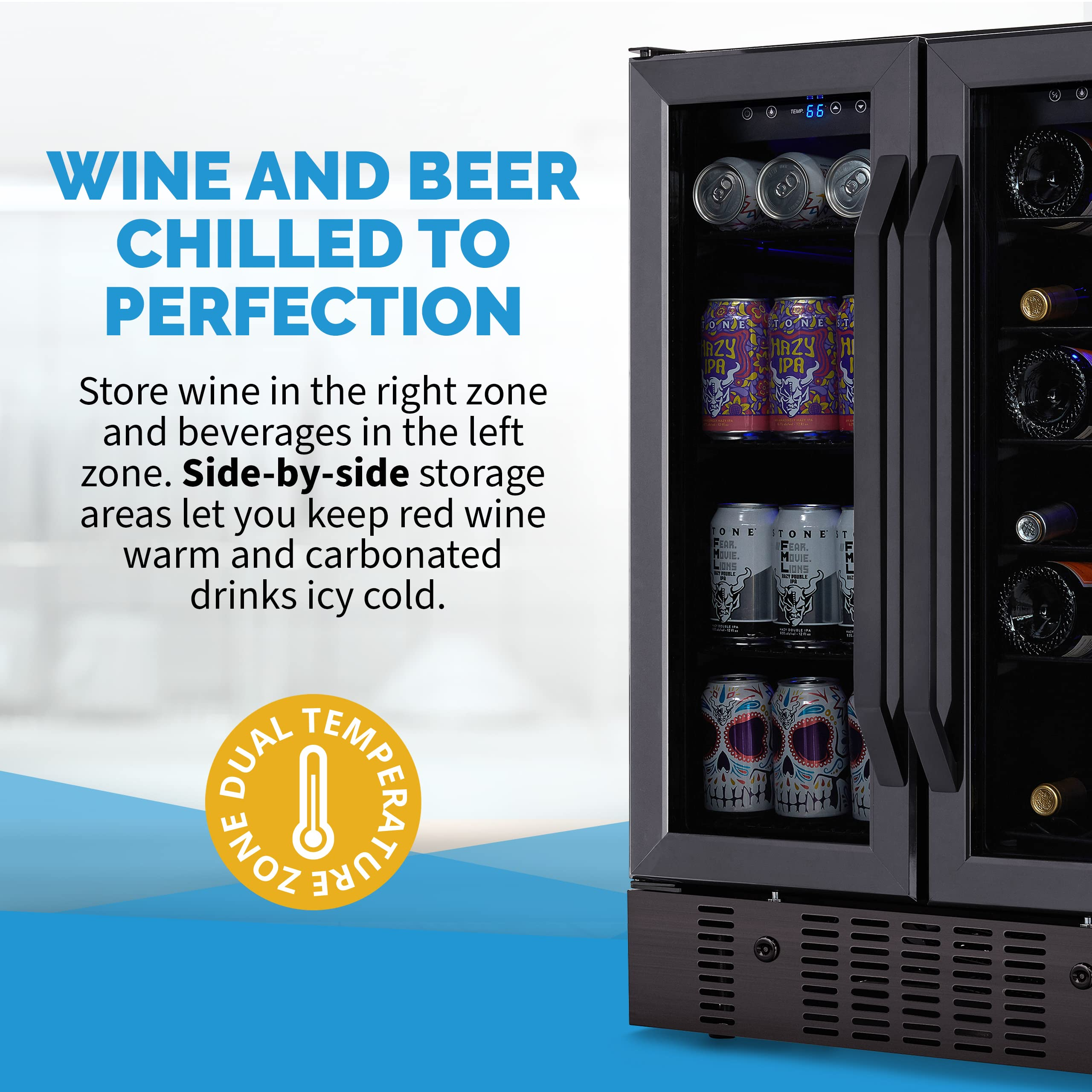 NewAir 24” Wine and Beverage Refrigerator and Cooler