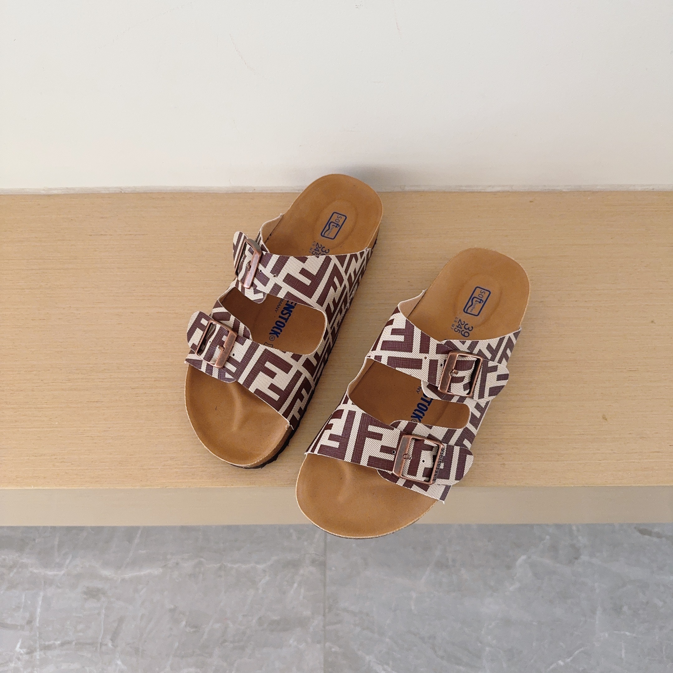 UGG Kids FF Check Birken-Style Two-Strap Sandals Adult And Kids