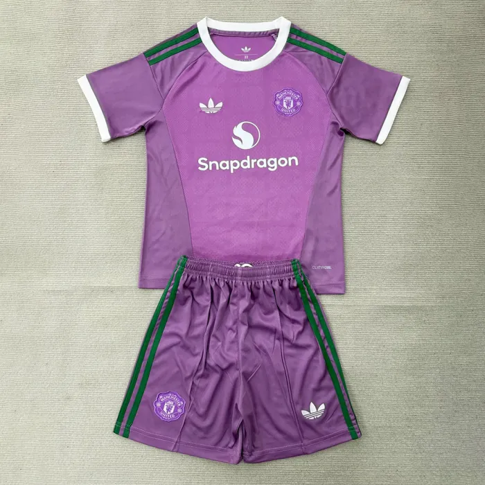 Kids Manchester United Away Goalkeeper Jersey Suit 26/27