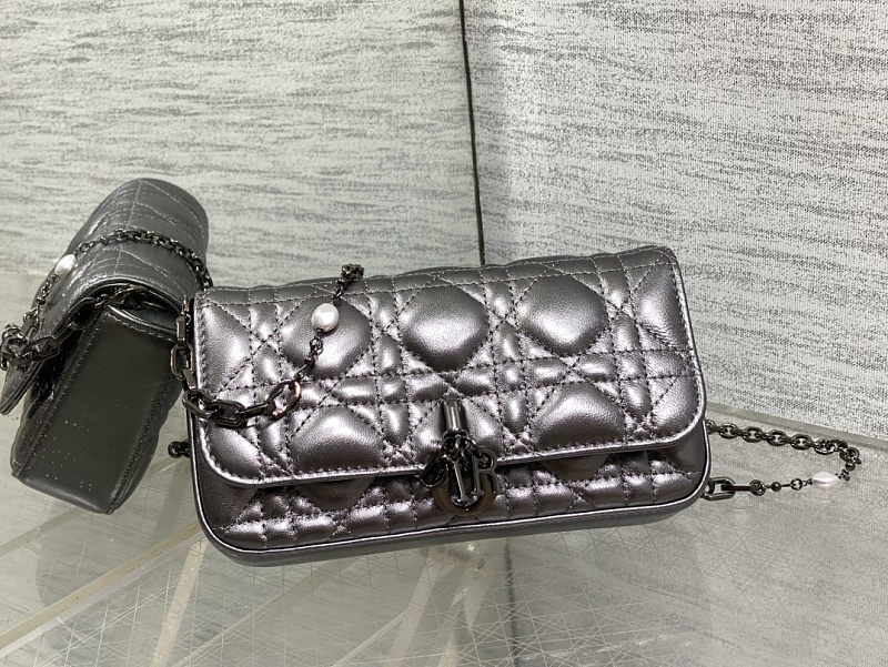 Dior Caro Shoulder Bag Gunmetal