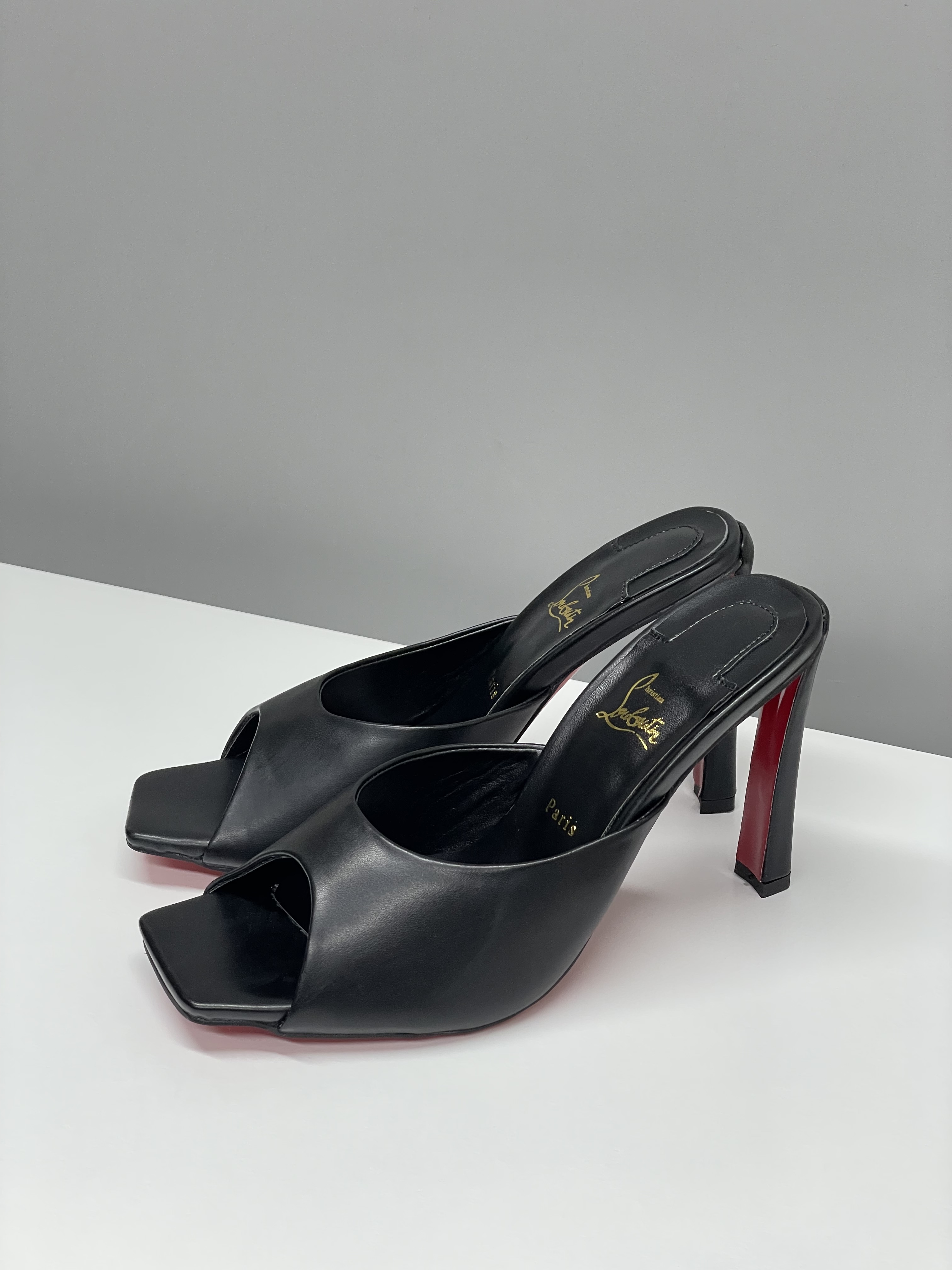 Christian Louboutin CL7015 Black Slingback Heels