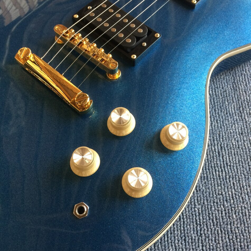 Electric Guitar Solid Mahogany Rosewood Fingerboard Metallic Blue