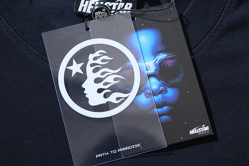 Hellstar Black Orange Camo Sports Logo T-Shirt