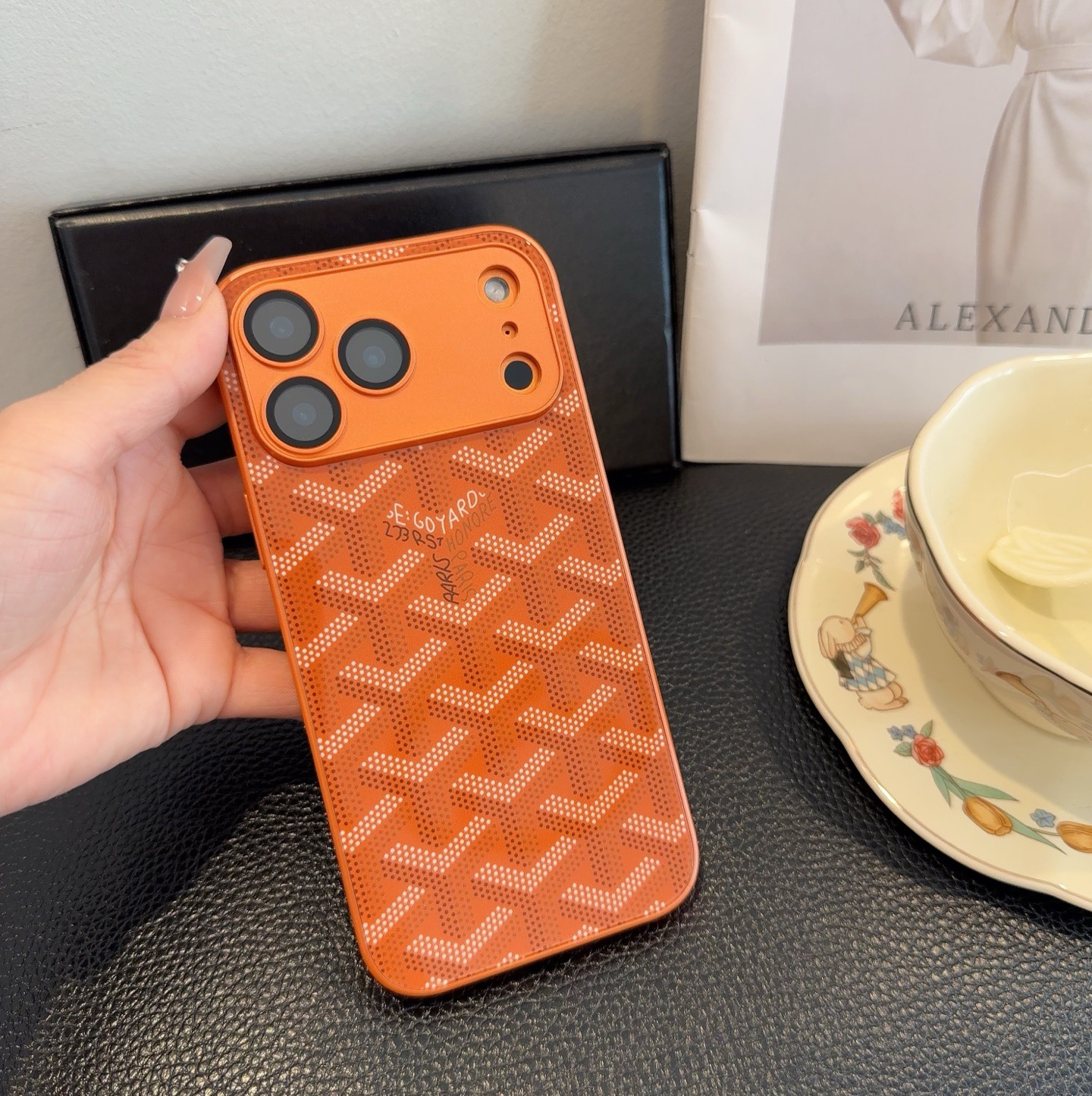 Goyard Classic Monogram Full Coverage Lens Frame Ultra Slim Luxury Phone Case