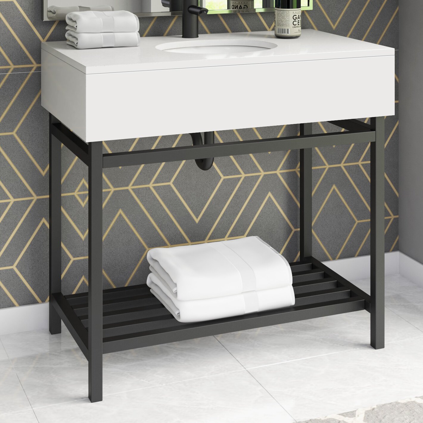 Whittier 36” Single Bathroom Vanity Set