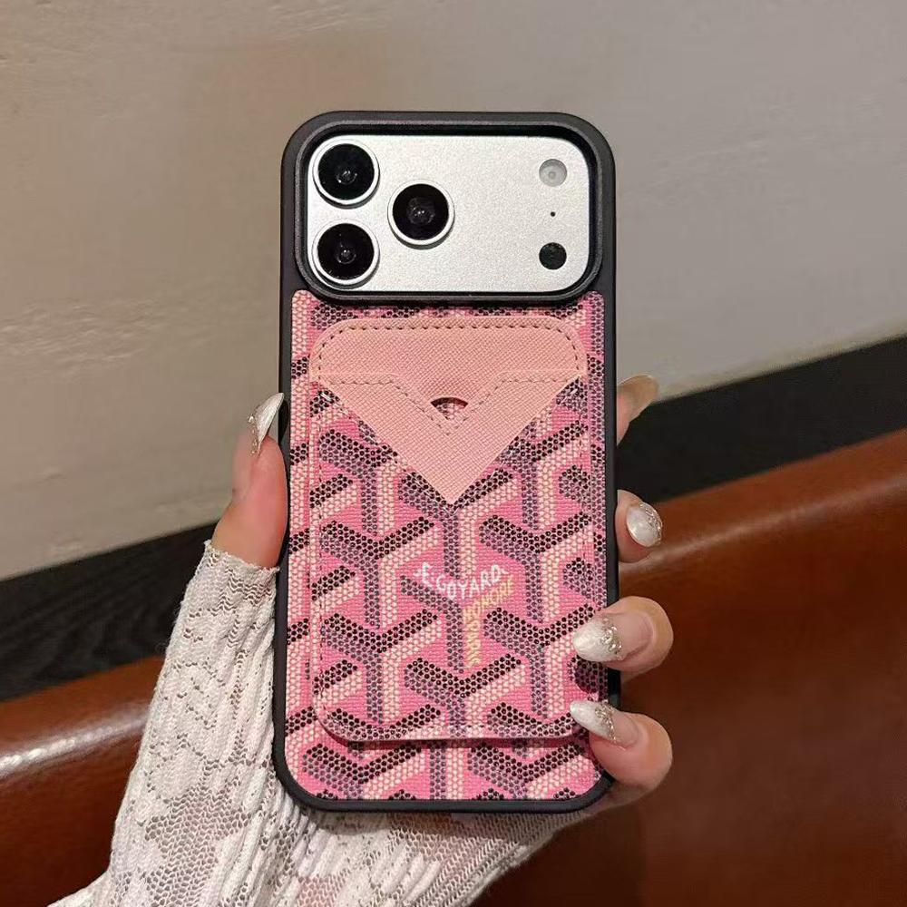 Goyard Classic Monogram Detachable Card Holder Wallet Luxury Phone Case