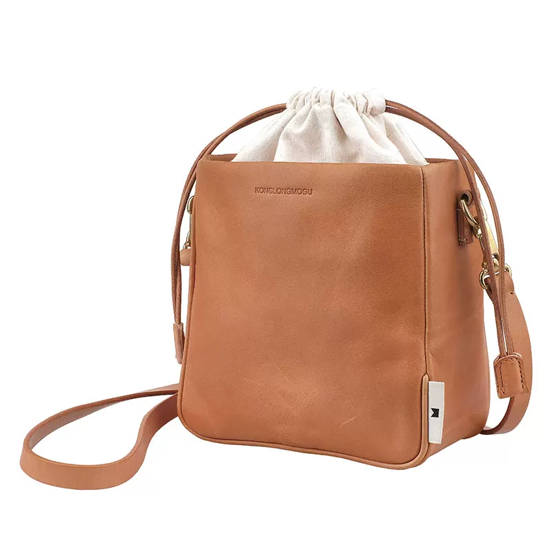 Women's bag drawstring shoulder bag