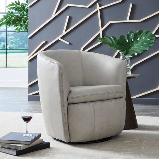 Kierreys Leather Swivel Chair