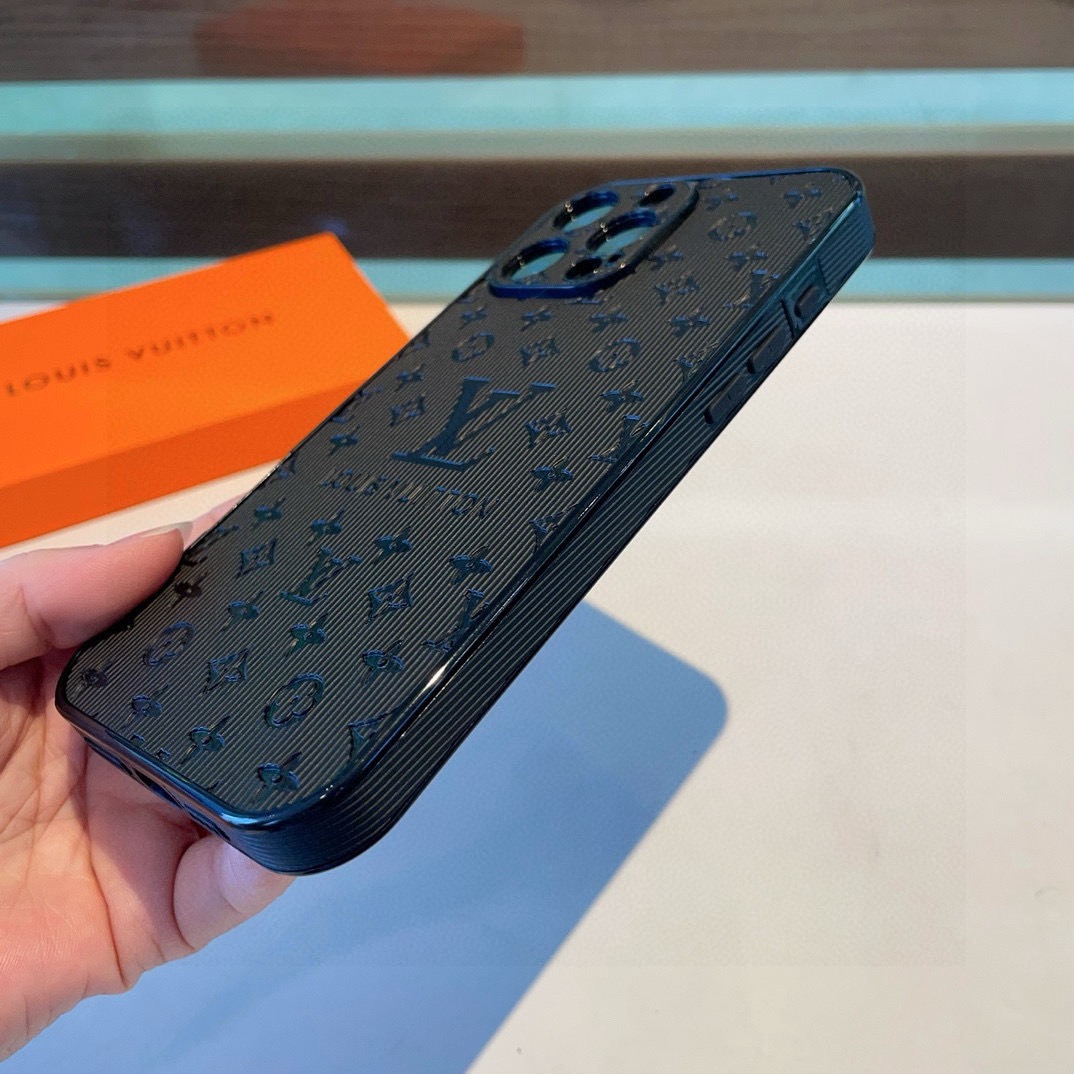Louis Vuitton Embossed Monogram Vertical Stripe Luxury Phone Case