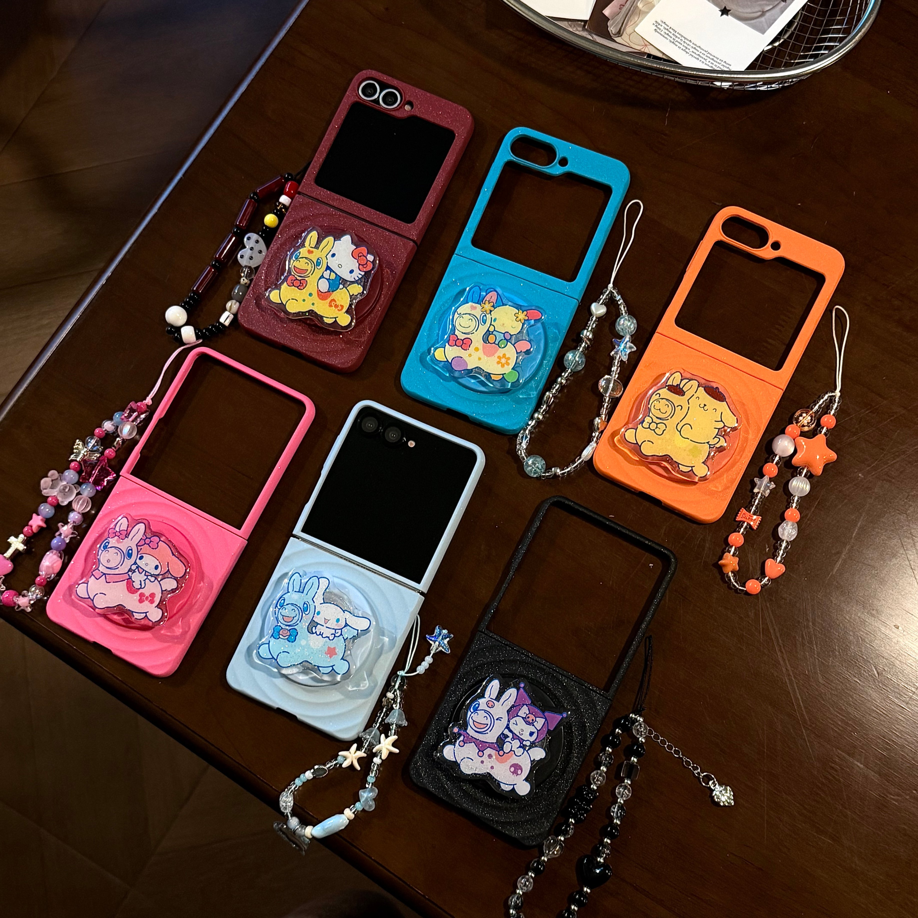Galaxy Z Flip 3 Protective Case Glitter - back view
