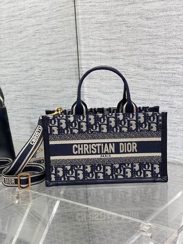 Dior Mini Book Tote Navy