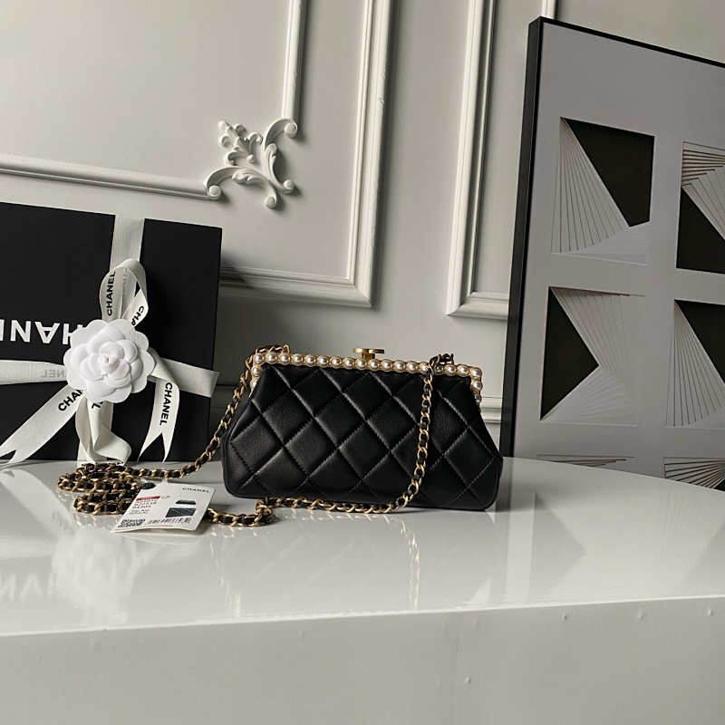 Chanel AS5912 Lambskin Gold Evening Bag Small