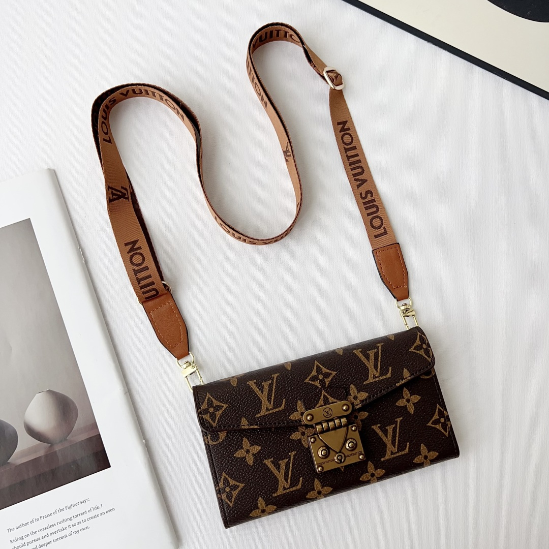 Louis Vuitton & Gucci Luxury Monogram Wallet Crossbody Phone Purse Case