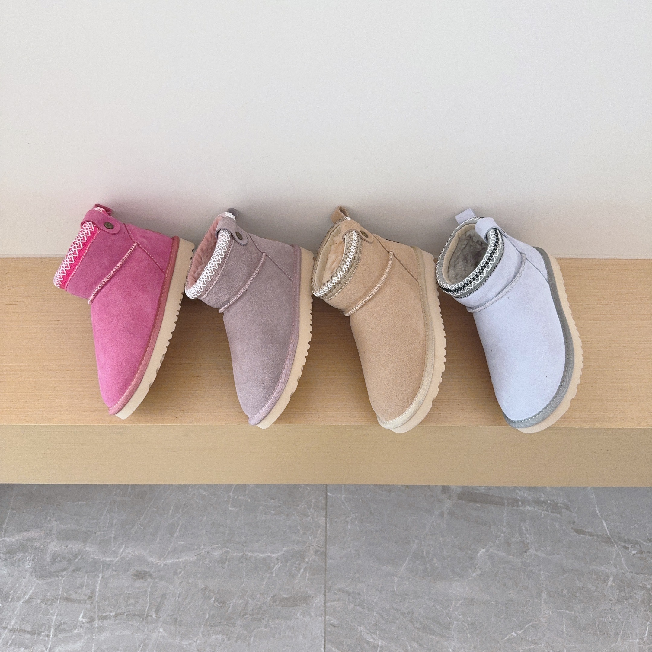 Ankle Boots Ruffle Trim