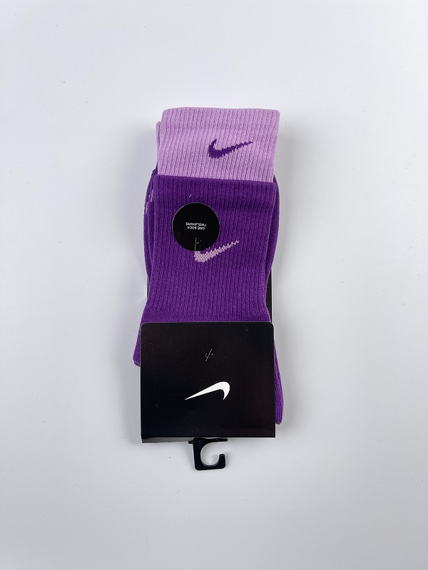 Nike Double-Layer Crew Socks Purple Pink