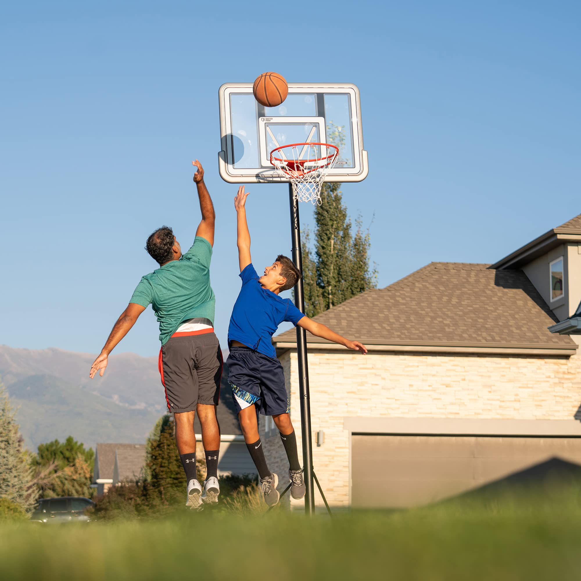 Lifetime Pro Court Height Adjustable Portable Basketball System