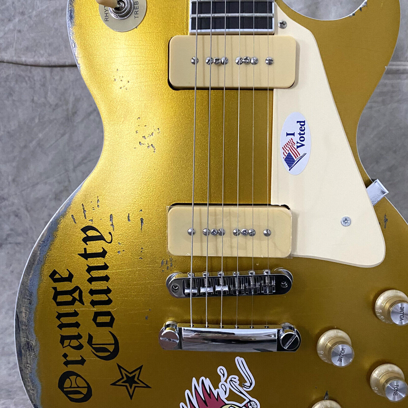 6 String Mike Ness Deluxe Electric Guitar Aged Gold Handed Relics Old