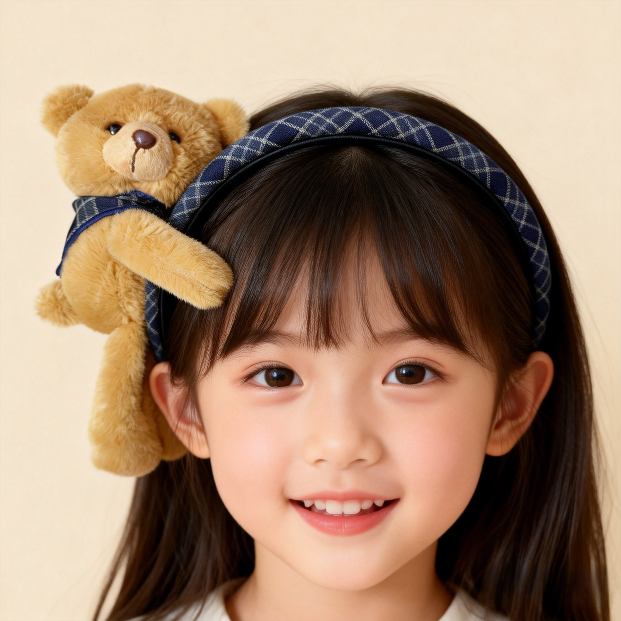 Huggy Bear Checkered Hairband