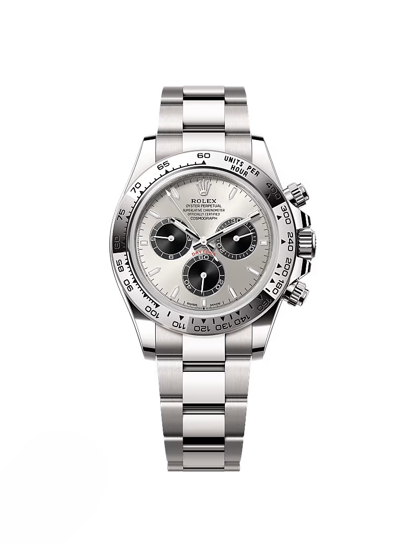 【Super Clone】Rolex Daytona 40 White Gold /Silvered/Black /Oyster  m126509-0003
