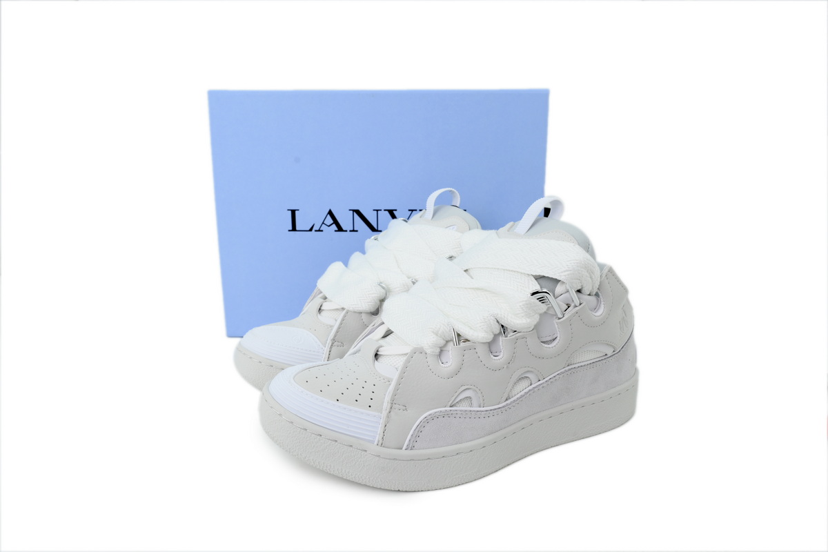 Lanvin Curb Sneakers All White