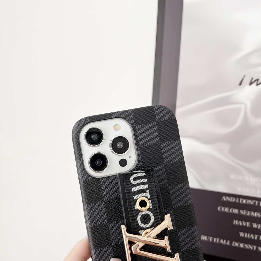 Louis Vuitton Classic Monogram Wrist Strap Luxury Phone Case