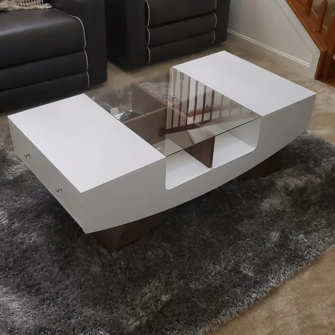 Madilynn Trestle Coffee Table with Storage