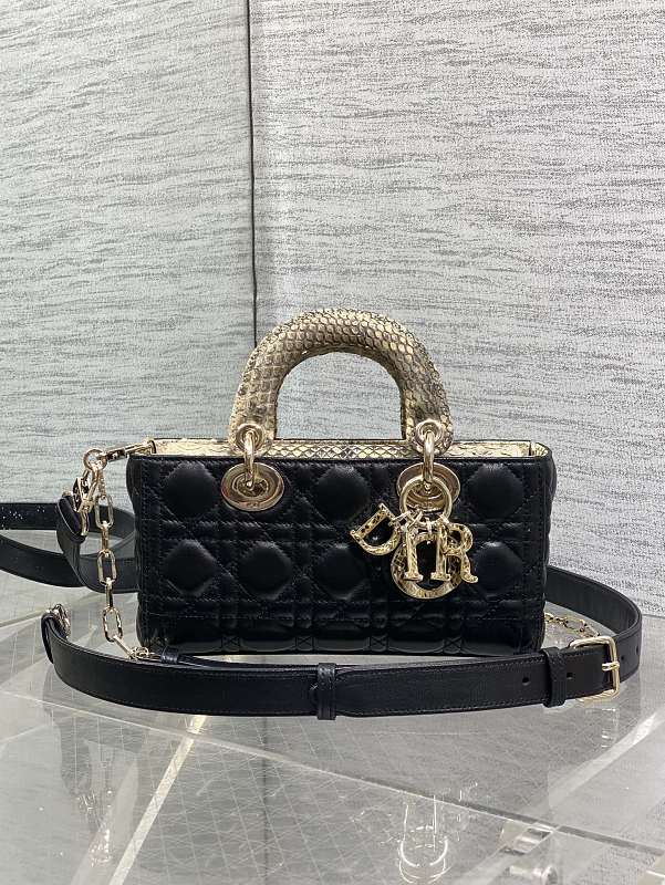 Lady Dior Mini Bag Black Crystal Handle