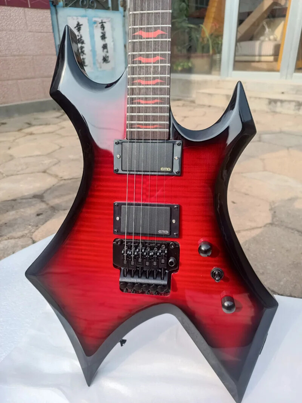 B.C Rich & # 034;Warlock & # 034;Electric Guitar, Floyd Rose Vibrato Bridge, Lock String Nut