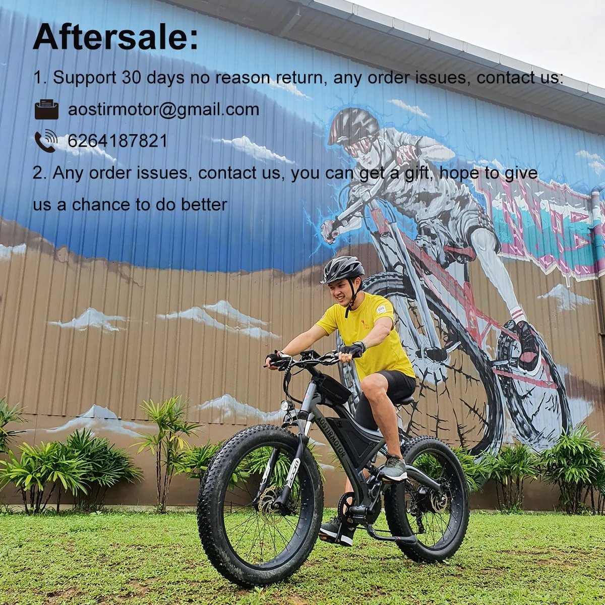 Aostirmotor 26in Fat Tire Electric Mountain Bike, 750W, 48V 15Ah
