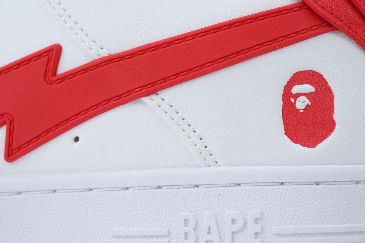 A Bathing Ape Red And White Big Star OZXSHMX 91314M