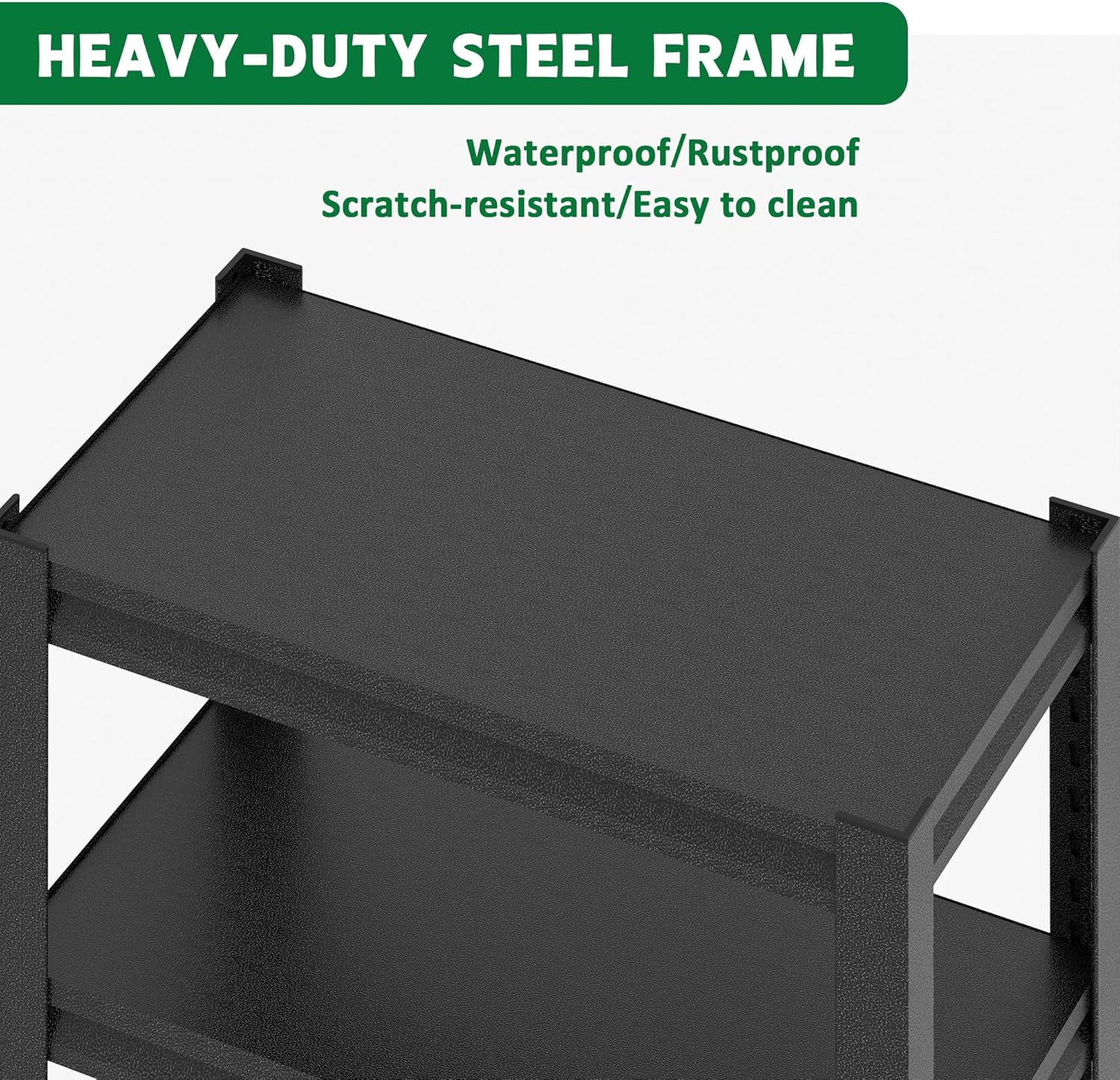 QIHAI 20-30 Gallon Fish Tank Stand - Metal Aquarium Stand, 34 W x 18 D x 31 H Adjustable Heavy Duty Reptile Tank Stand, Adjustable 3-Tier Fish Tank Rack Shelf for Home Office, Tank Not Included