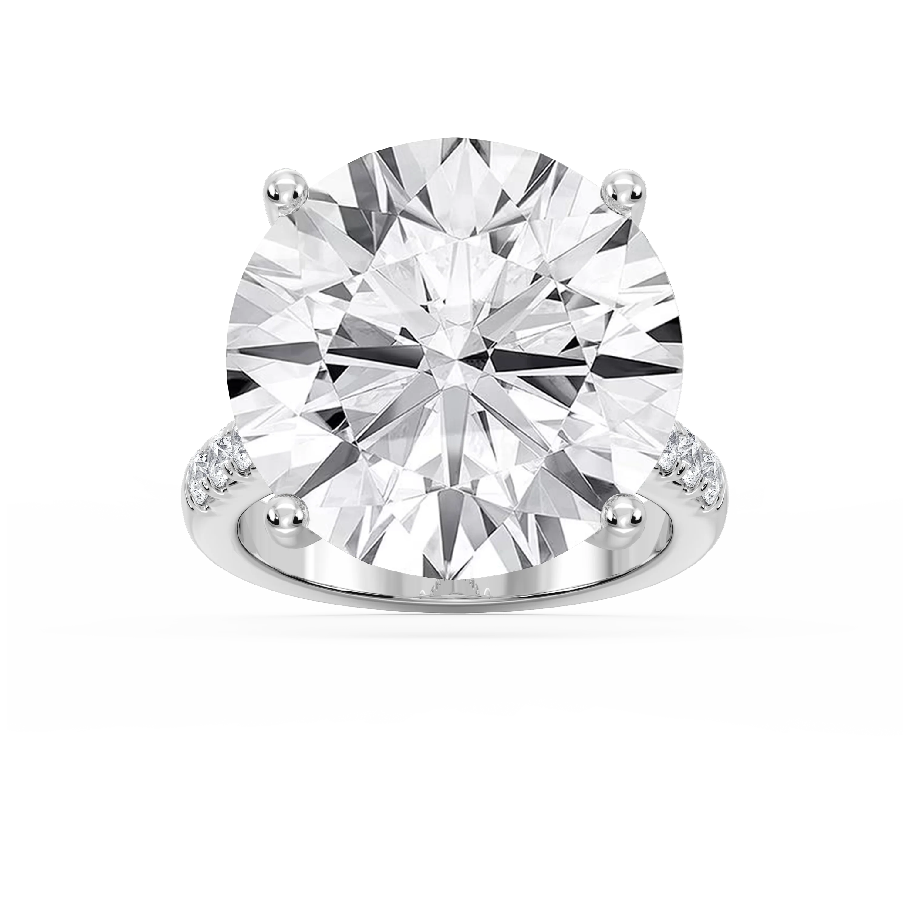Anastasia 23 ¾ ctw Round Lab Grown Diamond Hidden Halo Engagement Ring - Signature Collection