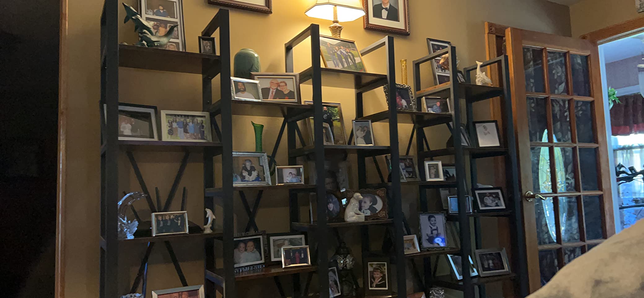 Rustic Super Wide 86 Inch 5 Tier Bookcase with 23 Shelves