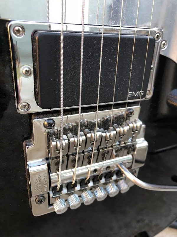 Rare Hamer Phantom Glenn Tipton Metallic Black Electric Guitar Slanted Pickup