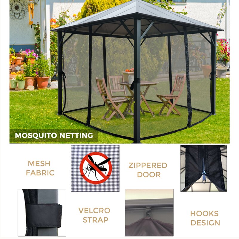 10x10 ft Hardtop Gazebo