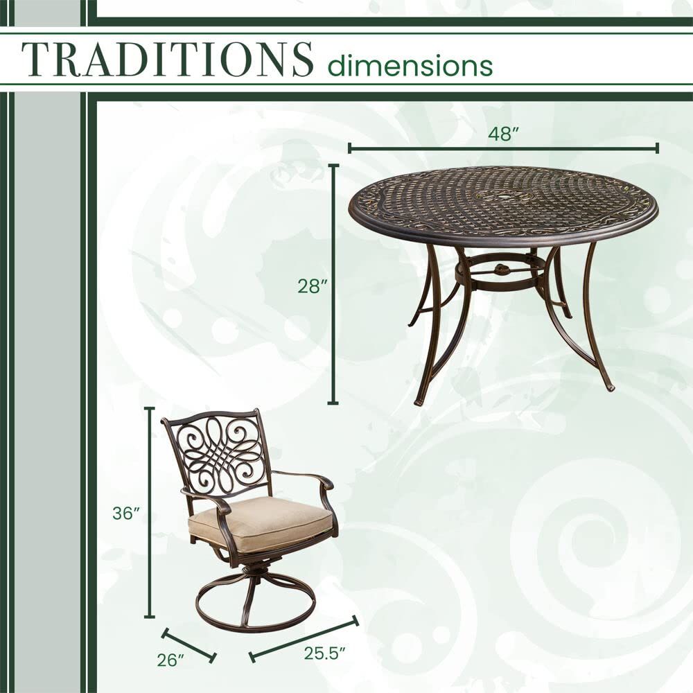 5-Piece Cast Aluminum Patio Dining Set