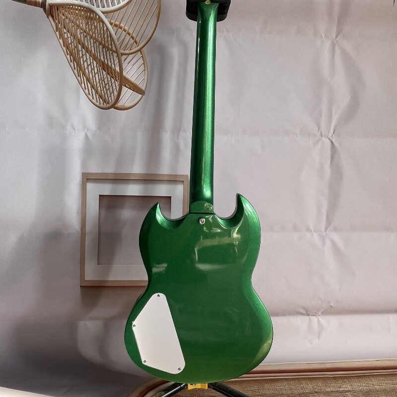 Metallic Green SG 60s Custom Electric Guitar Tremolo Mahogany Body 3H Pickups