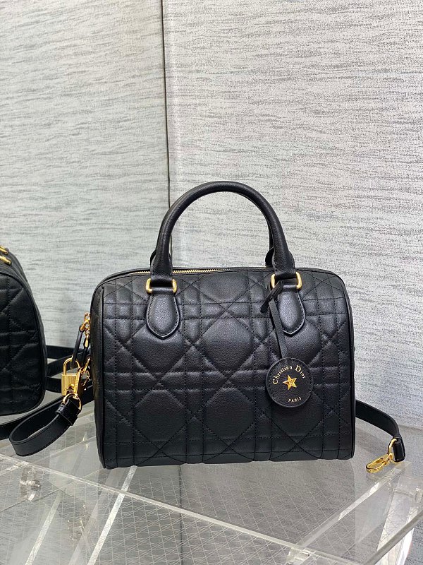 Dior Boston Bag Black Cannage