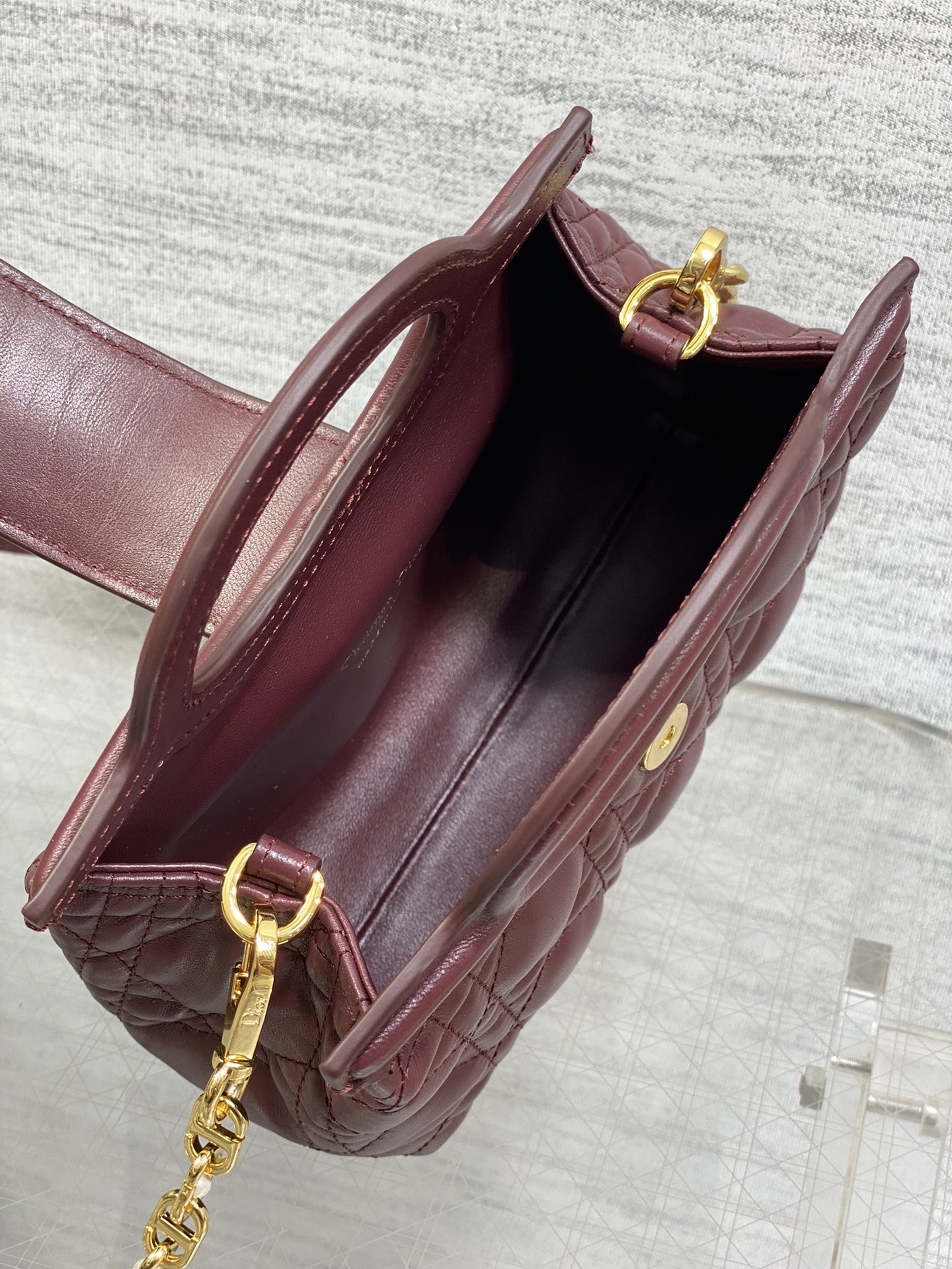 Dior Lady Mini Burgundy Bag