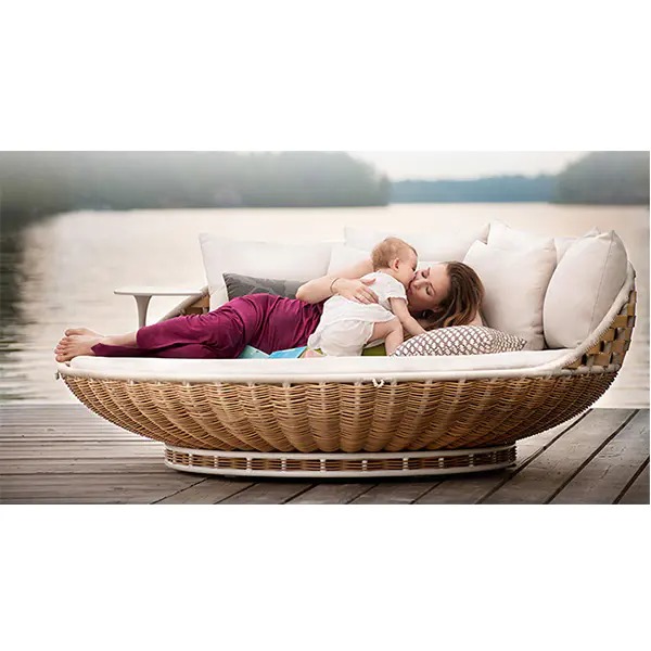 Outdoor rattan hammock round swing rattan chair bird's nest